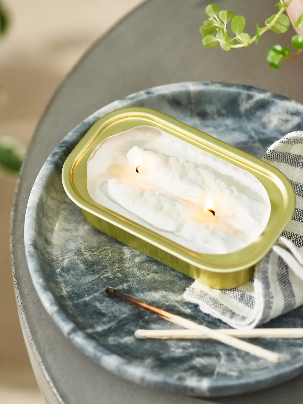 NWT Anthropologie Tinned Fish Citronella Candle 4 oz